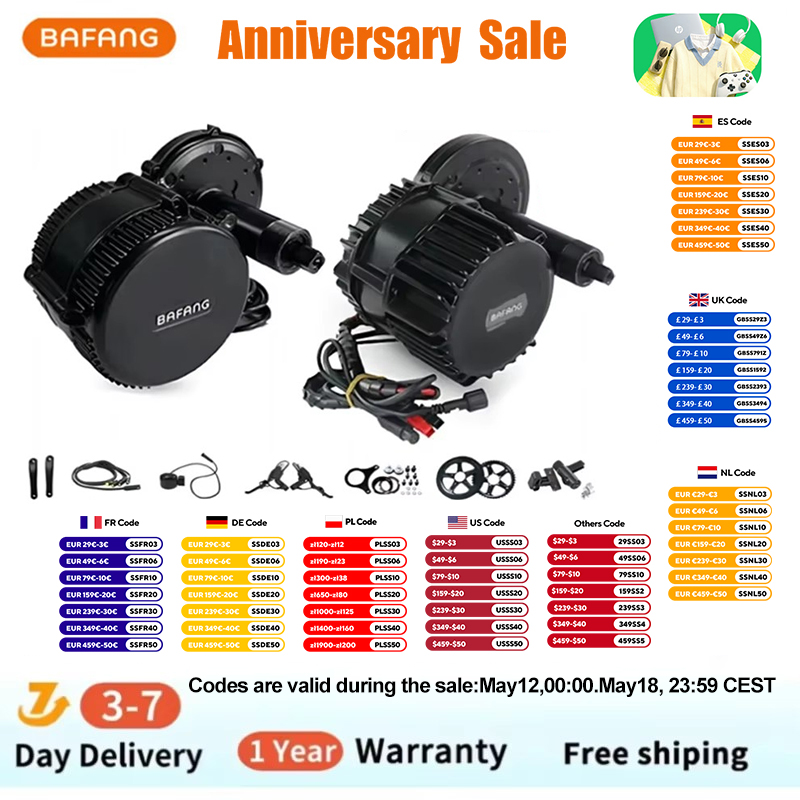 Bafang BBSHD 1000W 52V 48V 68  - Mid Drive Conversion Kit 1000W บทวิจารณ์และราคา